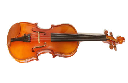 child's violin isolated on whiteの写真素材
