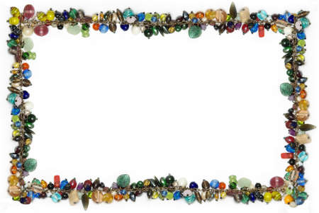 frame of color glass beads
