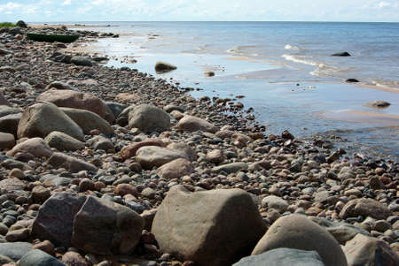 Rocky coastline. Coastline of the Baltic Sea. Latvia. Europeの写真素材