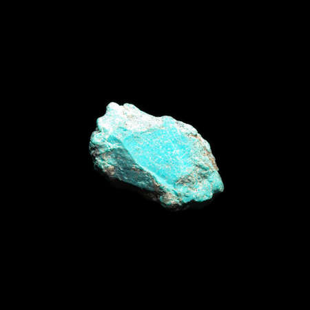 Crude chrysocolla on black background