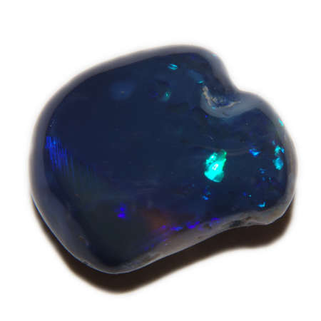 Natural australian opal on white background