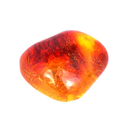 Baltic amber closeup on white backgroundの写真素材