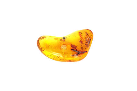 Baltic amber closeup on white backgroundの写真素材