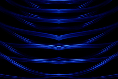 Abstract background of repeating chaotically curved blue linesの写真素材