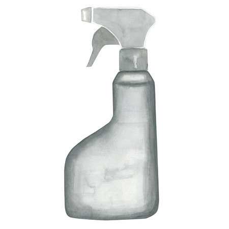 liquid spray. Watercolor illustration on a white background made by handの写真素材
