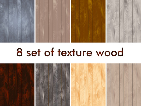 Set of vector wood texture. Background panels. Grunge  wooden texture. Vertical stripes.のイラスト素材