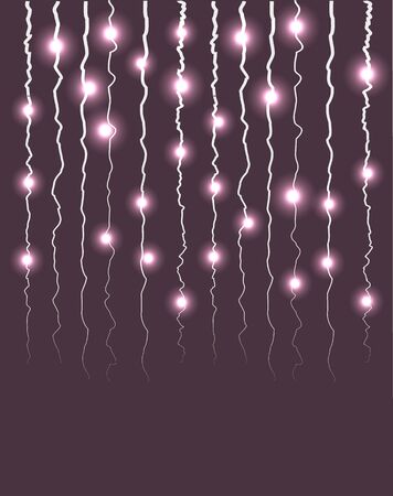 Dots Abstract Vector Background. Abstract bright light glowing dots on the ropes. With bright dots and raysのイラスト素材