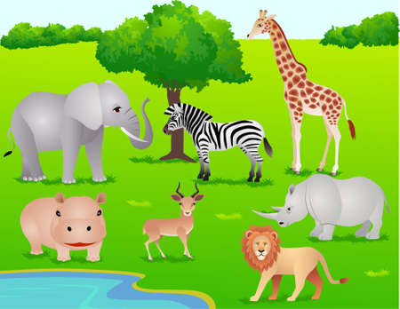 Animal safariのイラスト素材