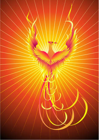 Mythical phoenix birdのイラスト素材