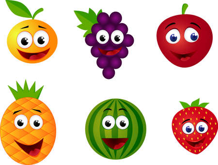Fruit cartoonのイラスト素材