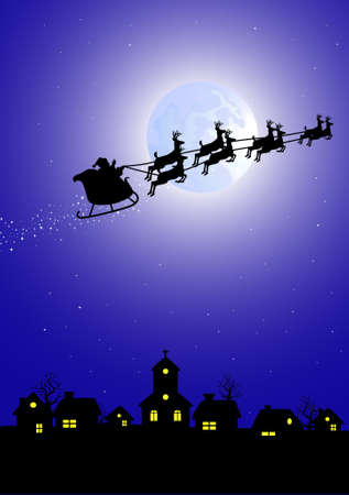 Santa's sledのイラスト素材