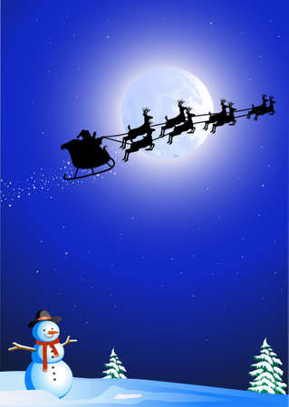 Santa's sledのイラスト素材