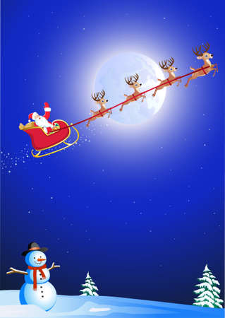 santa's sleighのイラスト素材