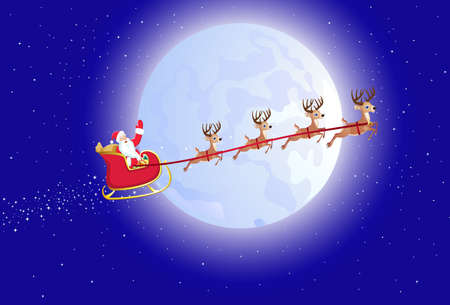 santa's sleighのイラスト素材