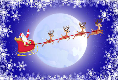 Santa's sledのイラスト素材