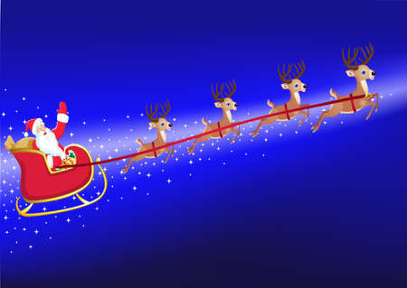 Santa's sledのイラスト素材