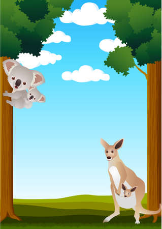 Wild animal Australiaのイラスト素材