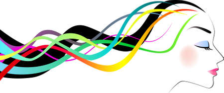 beautiful girl faceのイラスト素材