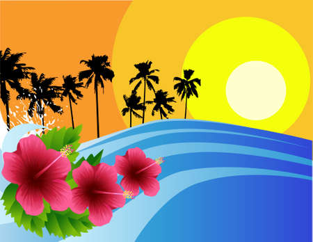 beach backgroundのイラスト素材