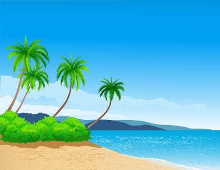beach backgroundのイラスト素材