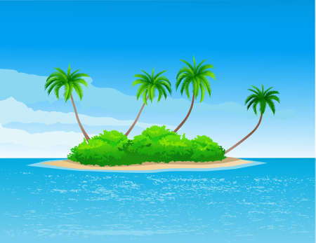 Tropical islandのイラスト素材