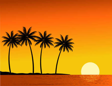 Tropical beach backgroundのイラスト素材