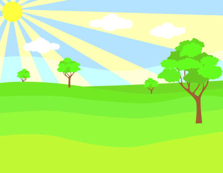 Landscape backgroundのイラスト素材