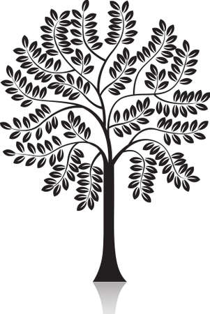 tree silhouetteのイラスト素材