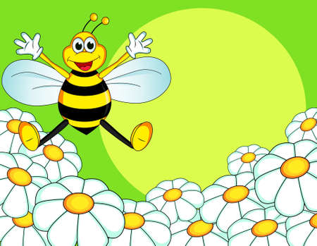 bee cartoonのイラスト素材