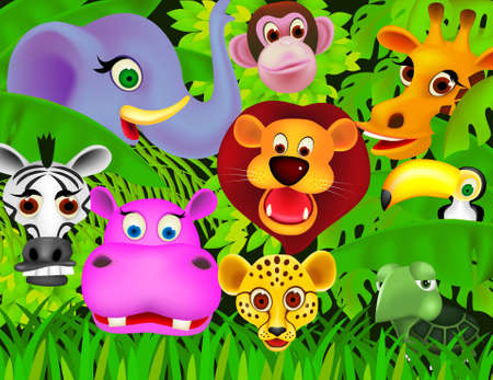animal cartoonのイラスト素材