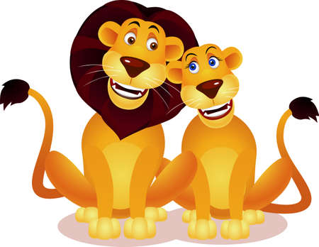 Lion couple のイラスト素材