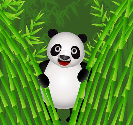 Panda cartoonのイラスト素材