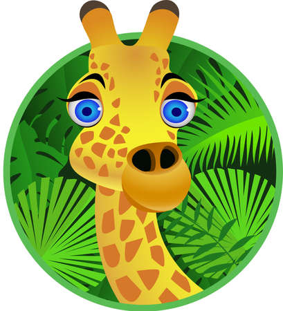 Giraffe cartoonのイラスト素材