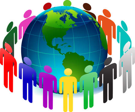 people and earthのイラスト素材