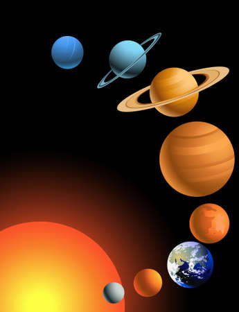 Solar systemのイラスト素材