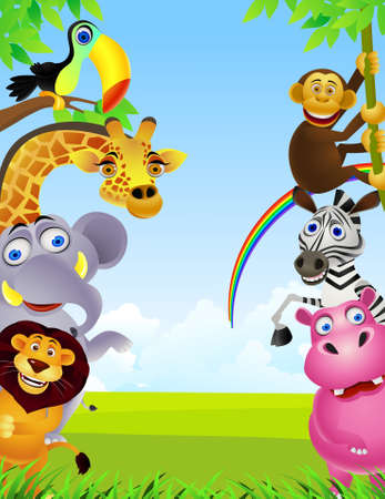 animal cartoonのイラスト素材