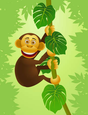 Chimpanzee cartoonのイラスト素材