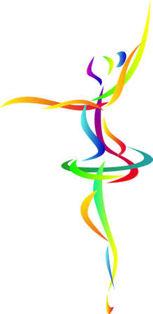 Ballet dancer art silhouette のイラスト素材