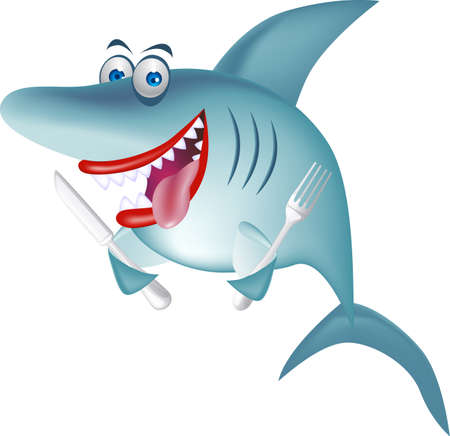 Hungry sharkのイラスト素材