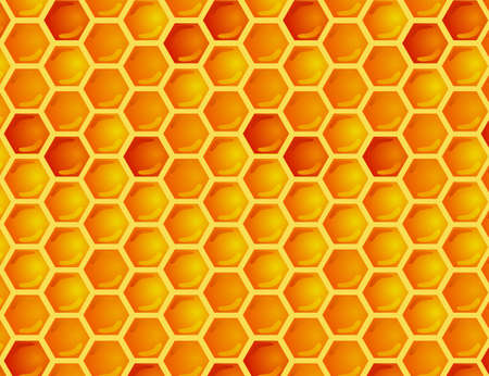 Seamless pattern honey combのイラスト素材