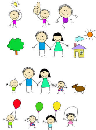 Happy peopleのイラスト素材