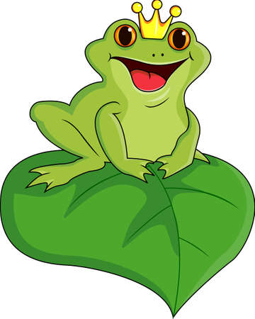 Funny king frogのイラスト素材