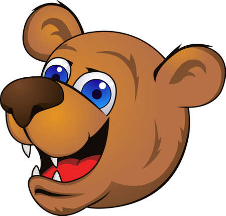 Bear head cartoonのイラスト素材