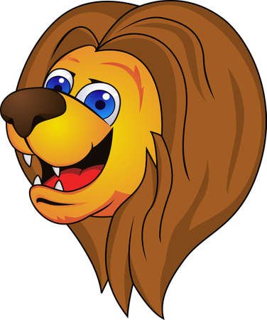 Lion head cartoonのイラスト素材