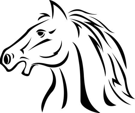 Horse tattooのイラスト素材