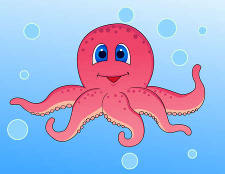 Funny octopusの写真素材
