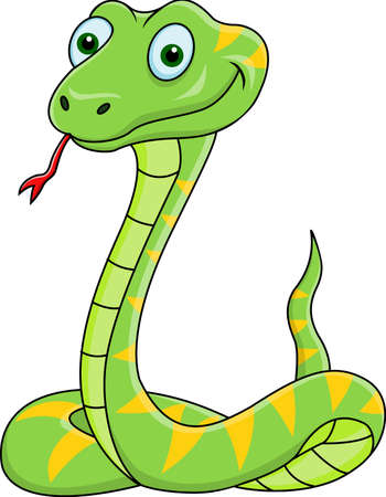 Funny Snake Cartoonのイラスト素材