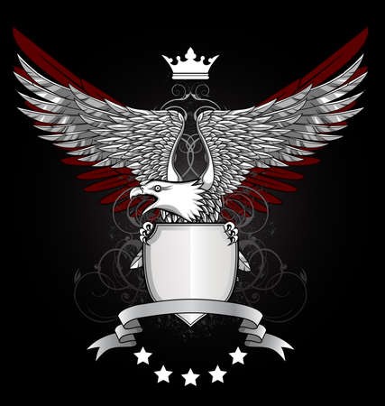 Eagle shieldのイラスト素材