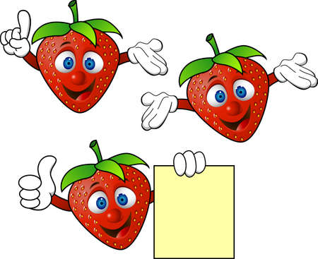Strawbery cartoonのイラスト素材