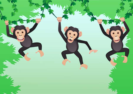	Chimpanzee cartoonのイラスト素材